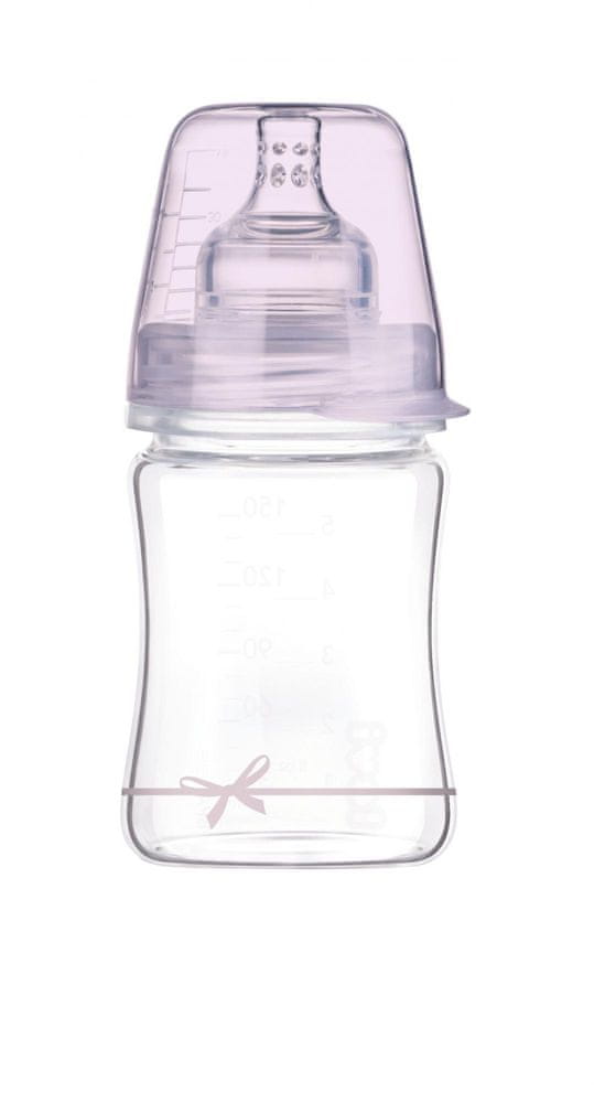 LOVI Fľaša sklenená 150 ml BABY SHOWER holka